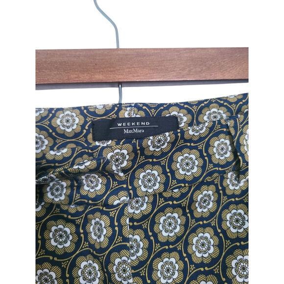 Weekend Max Mara Astrale Printed Cigarette Slim Long Trouser US Size 4 NWT - Picture 4 of 9